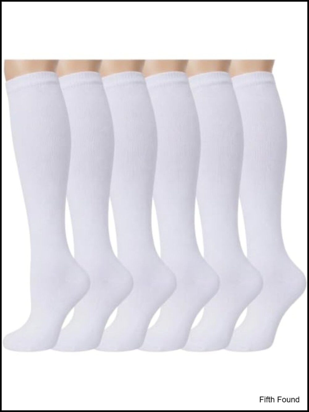Knee High Socks 6 Pack Women Stretch Fit US 9-11